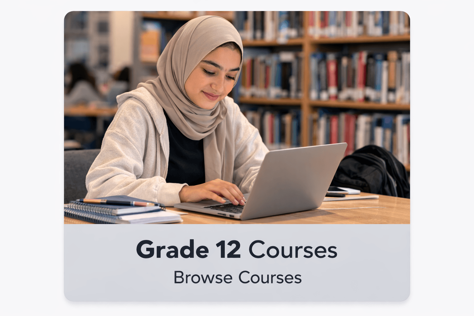 Grade 12 students studying online